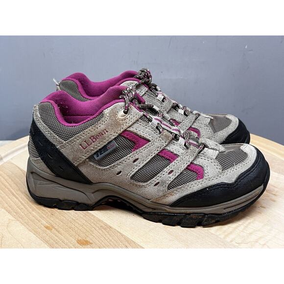 LL Bean Tek 2.5 Waterproof Shoes Women's 7 Tan Pink Hiking Outdoors Classic - Picture 2 of 10